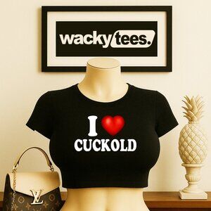 I Love Cuckold I Heart Cuckholding Swingers Funny Adult Humor Graphic Tee Shirt